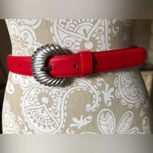Liz Claiborne Red Leather Belt